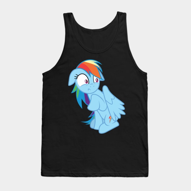 Scared Rainbow Dash Tank Top by Wissle